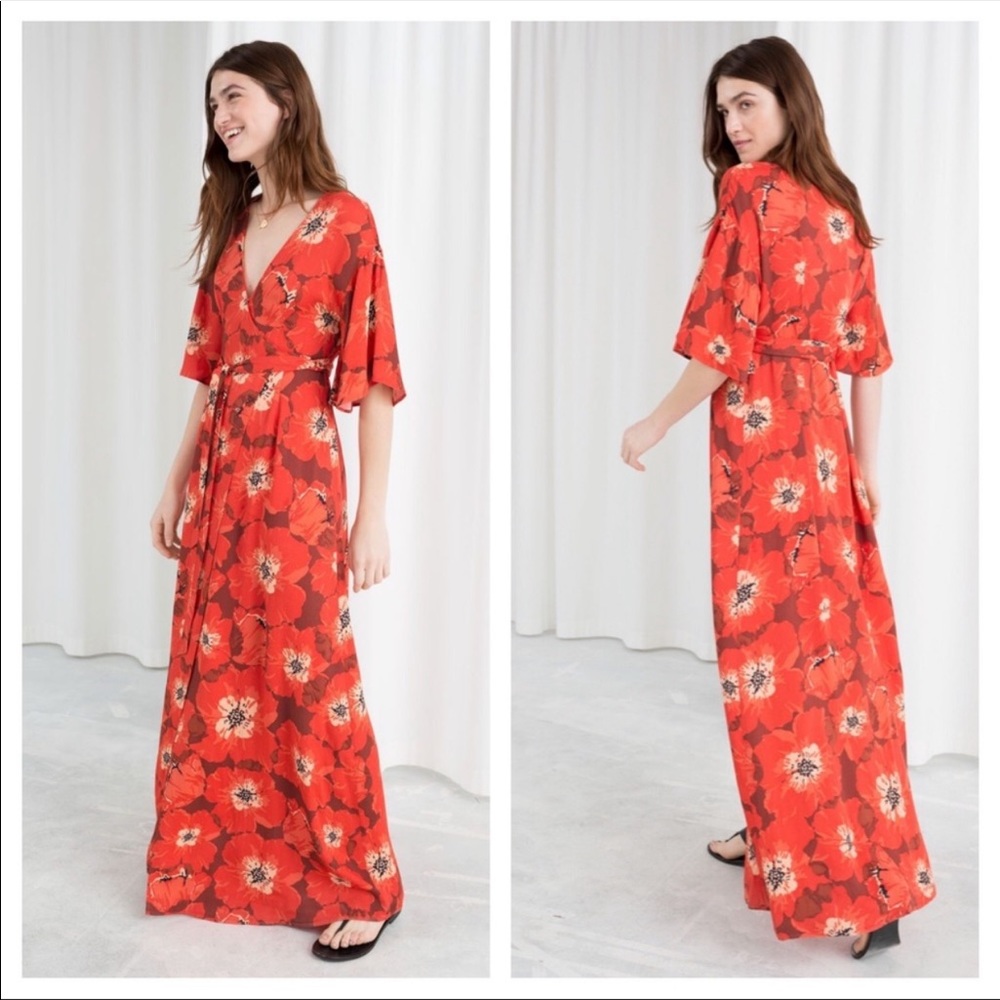 & Other Stories Poppy Wrap Maxi Dress